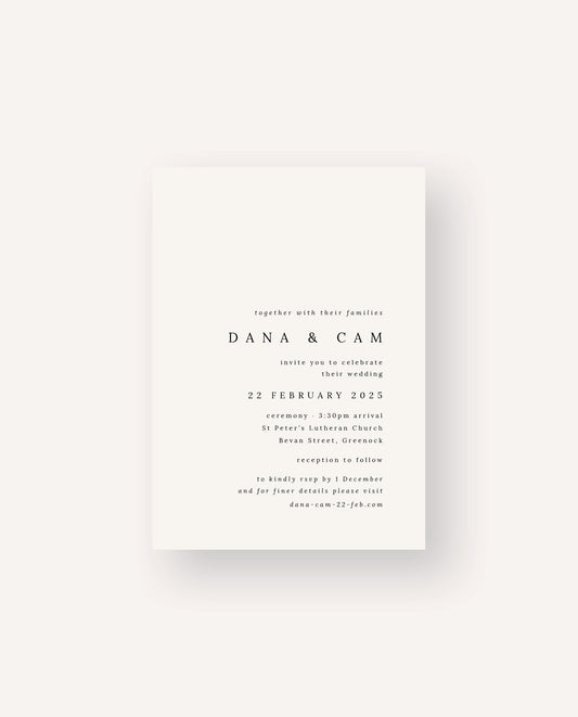 Wedding Invitation  |  Dana & Cam