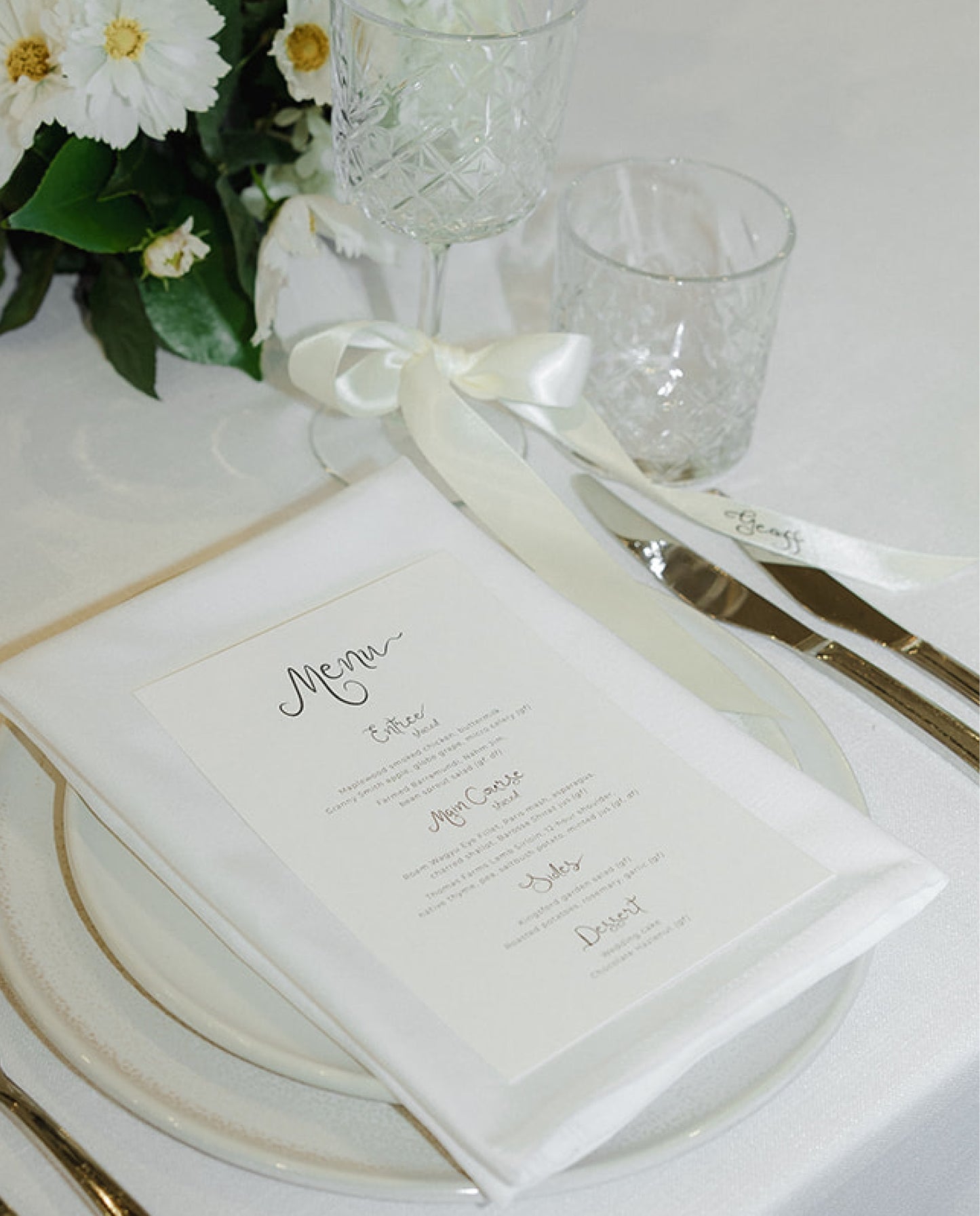 Menu | Jessica & Toby