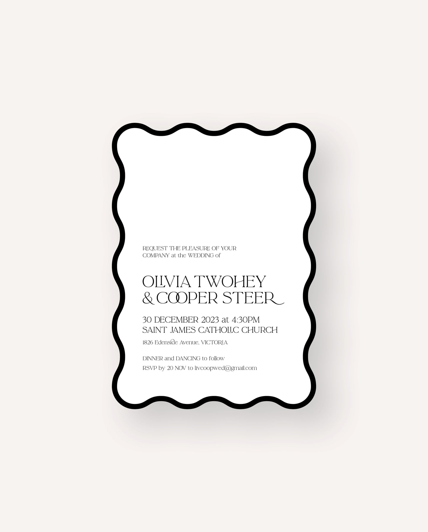 Wedding Invitation | Olivia & Cooper