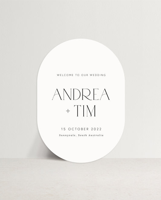 Welcome Sign  |  Andrea & Tim