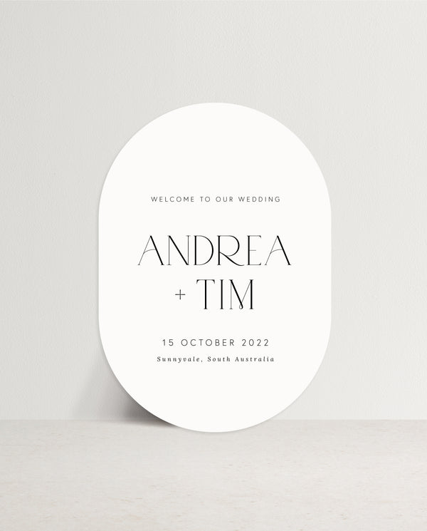 Welcome Sign | Andrea & Tim – Creo