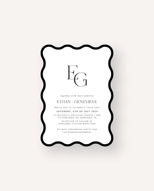 Wedding Invitation  |  Genevieve & Ethan