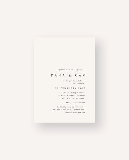 Wedding Invitation  |  Dana & Cam