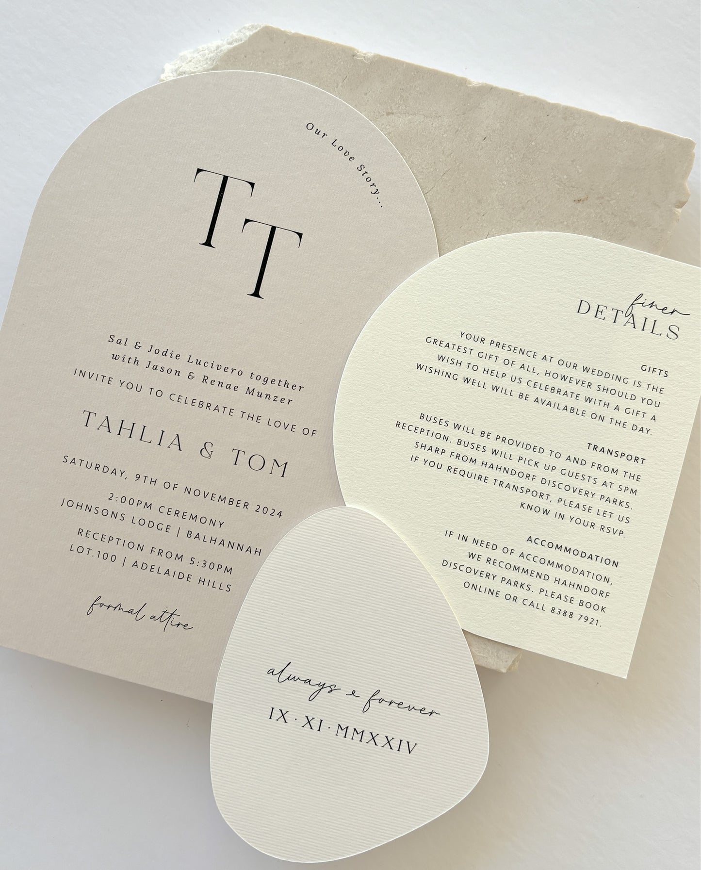 Invitation Suite  |  Tahlia & Tom