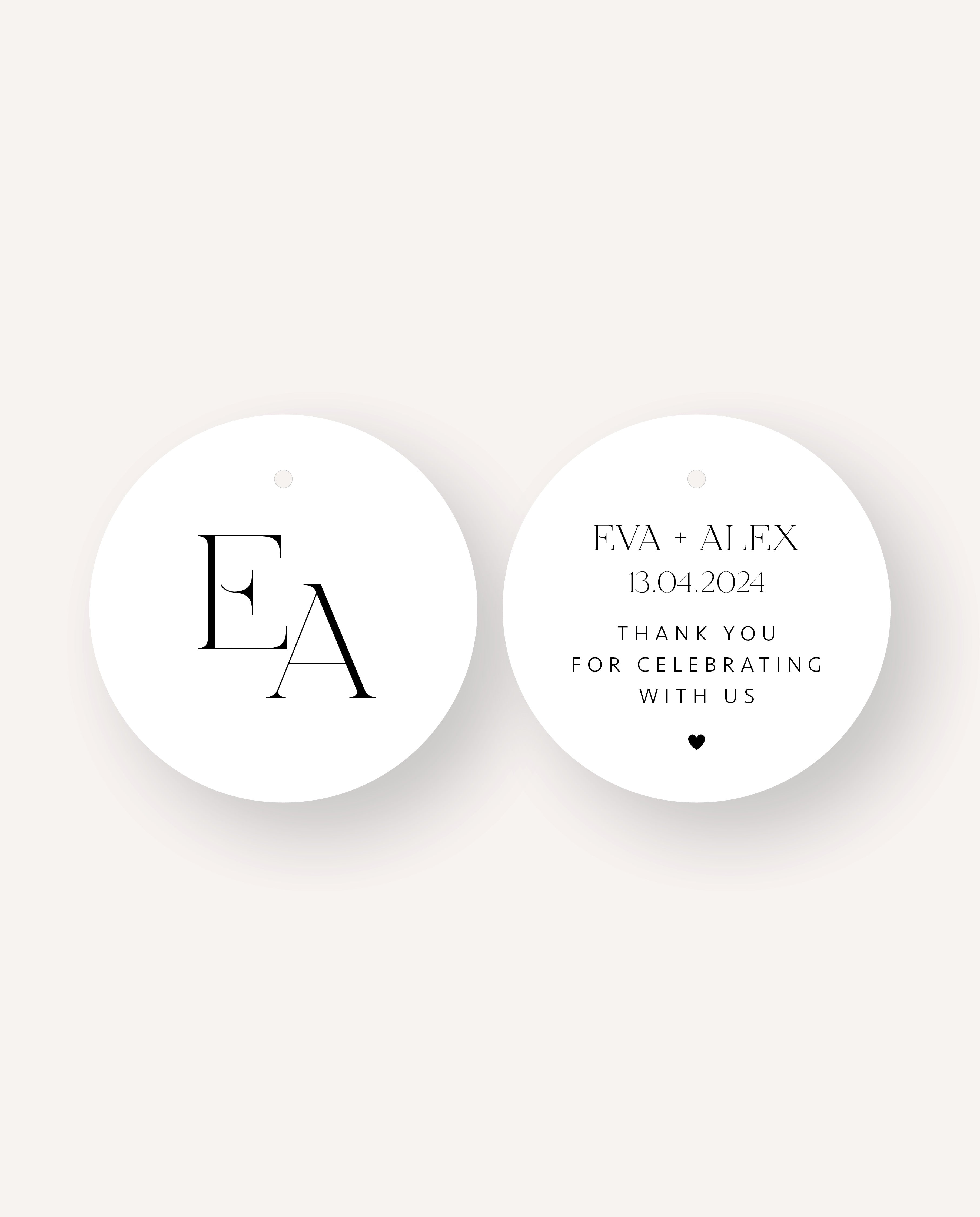 Name Tag Eva Favour Tag | Eva & Alex – Creo