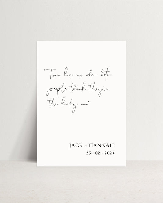 Welcome Sign  |  Hannah & Jack