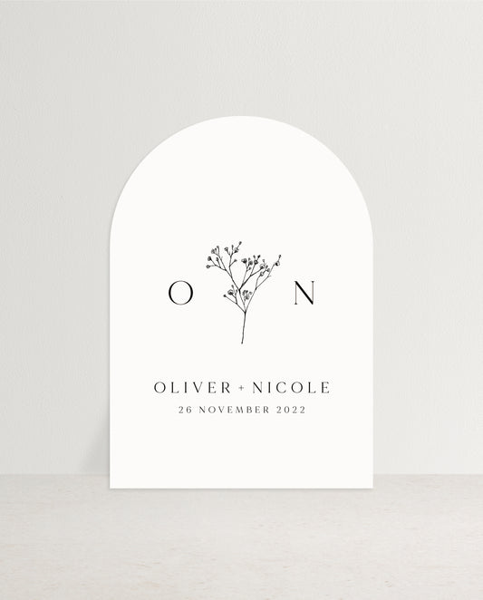 Welcome Sign  |  Oliver & Nicole